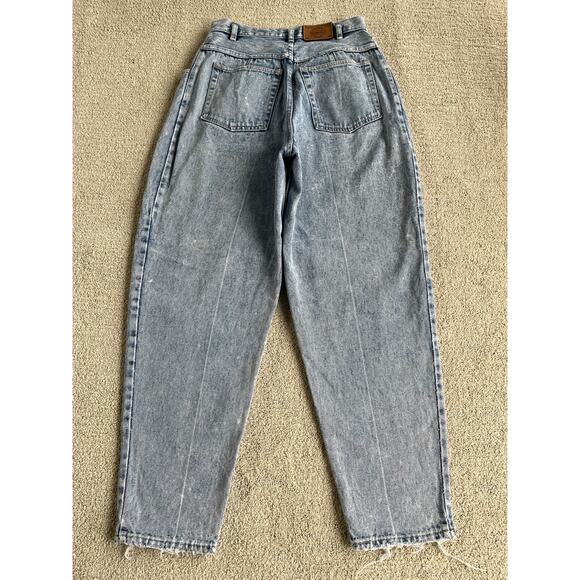 🔥VTG Palmetto’s Acid Wash Tapered Leg High Waist Crease Mom’s Jeans Waist 28” - Picture 3 of 16